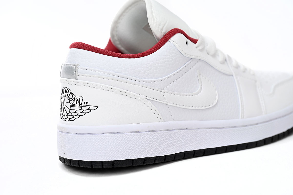 Air Jordan 1 Low All-white Red 553560-164