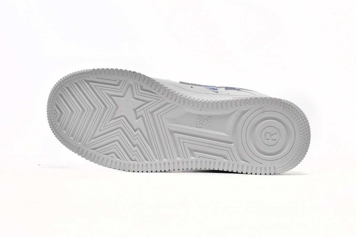Cheap Fake BapeSta Low White Blue Camouflage