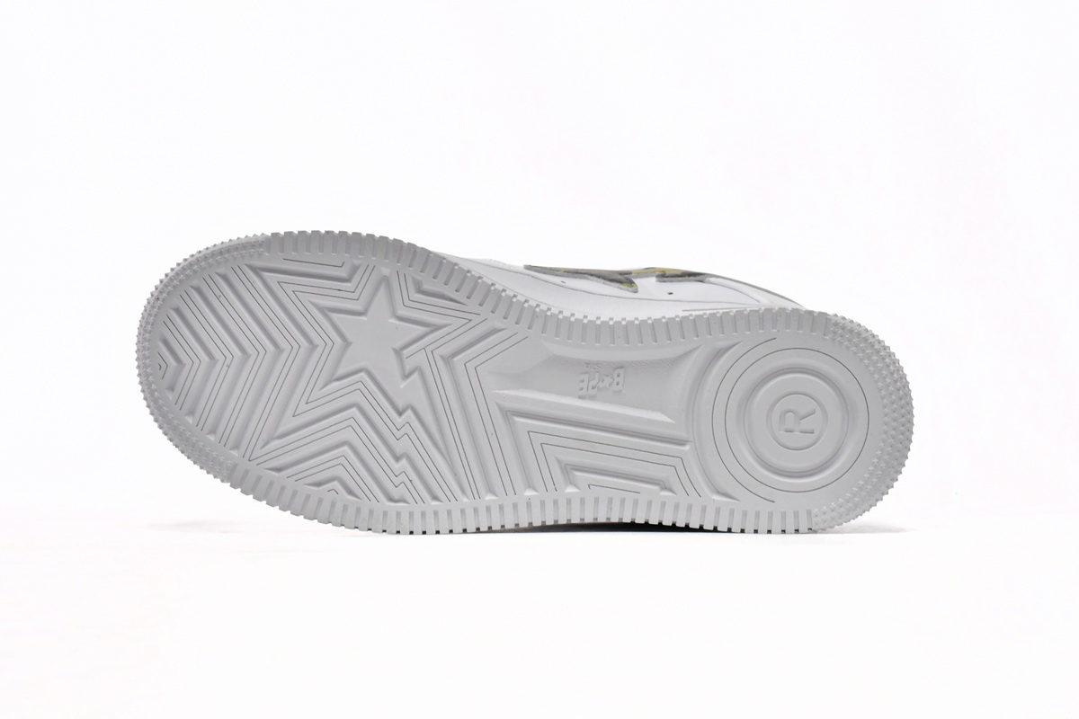 Cheap Bape Sta Low White Green Camouflage 1H20-191-045(BapeSta)