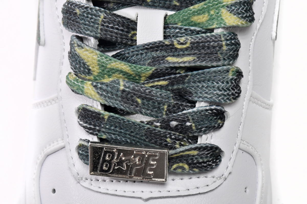 Cheap Bape Sta Low White Green Camouflage 1H20-191-045(BapeSta)