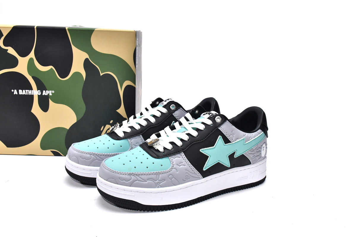 Cheap Bape Sta Low Grey Black Fake(BapeSta)