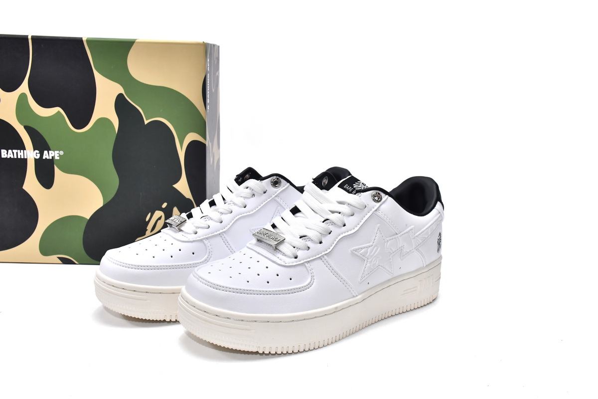 Cheap Fake Bape Sta Low White Black 1H70-191-022(BapeSta)
