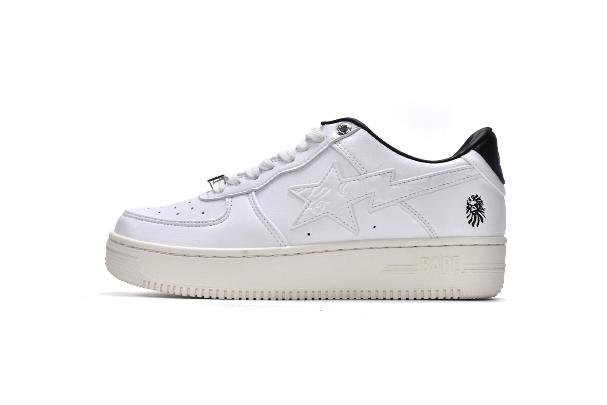 Cheap Fake Bape Sta Low White Black 1H70-191-022(BapeSta)