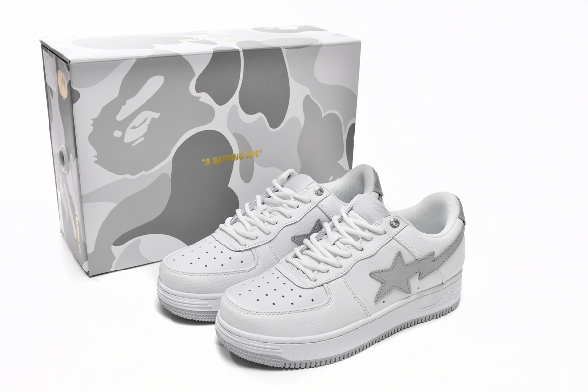 Cheap Bape Sta Low White Grey 1H73-191-921