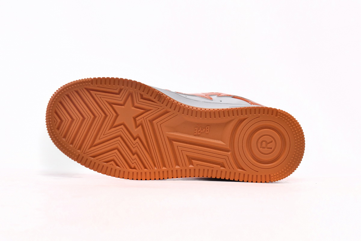 Cheap Fake Bape Sta Low White Orange 1H70-191-001(BapeSta)