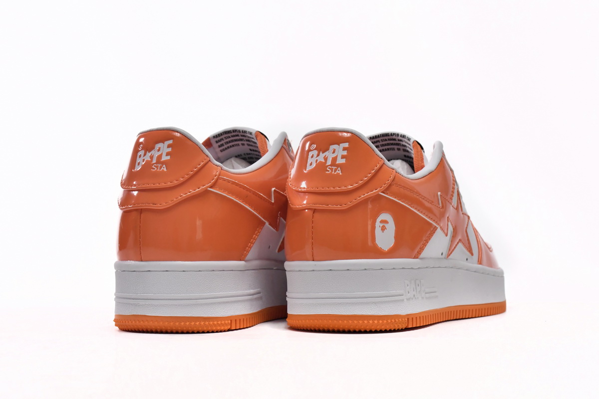 Cheap Fake Bape Sta Low White Orange 1H70-191-001(BapeSta)