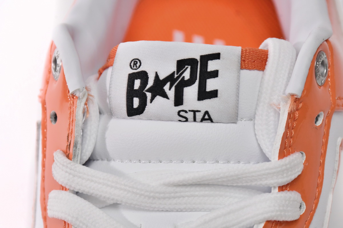 Cheap Fake Bape Sta Low White Orange 1H70-191-001(BapeSta)