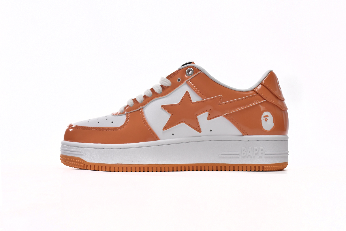 Cheap Fake Bape Sta Low White Orange 1H70-191-001(BapeSta)