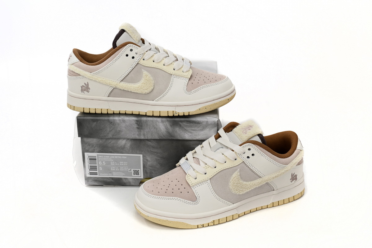 Nike Dunk Low Retro PRM Year of the Rabbit Fossil Stone (2023)  FD4203-211