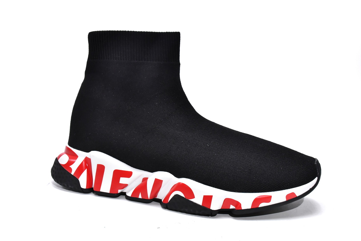Balenciaga Speed Black(red word)