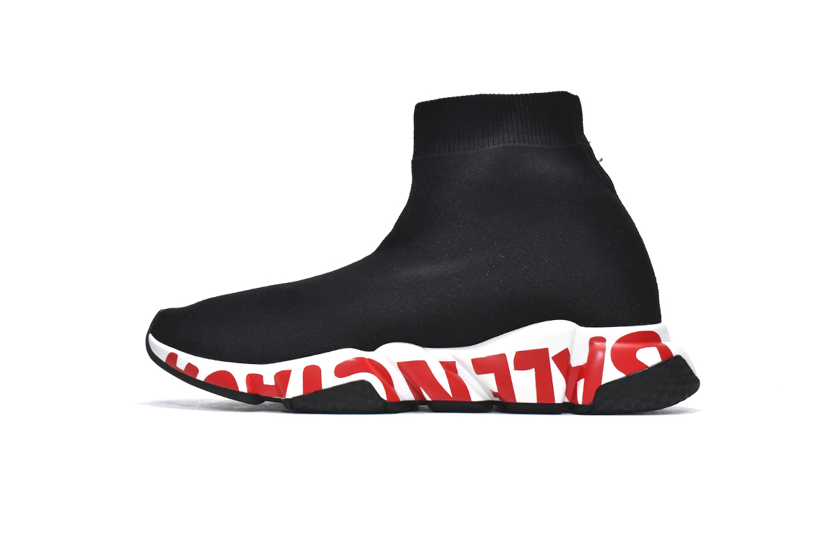 Balenciaga Speed Black(red word)