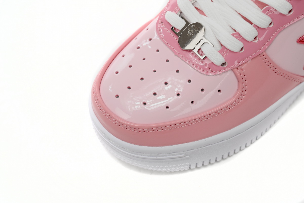 Cheap Fake BapeSta Low Pink Paint Leather 1H2-019-1046