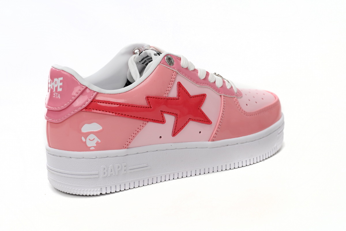 Cheap Fake BapeSta Low Pink Paint Leather 1H2-019-1046