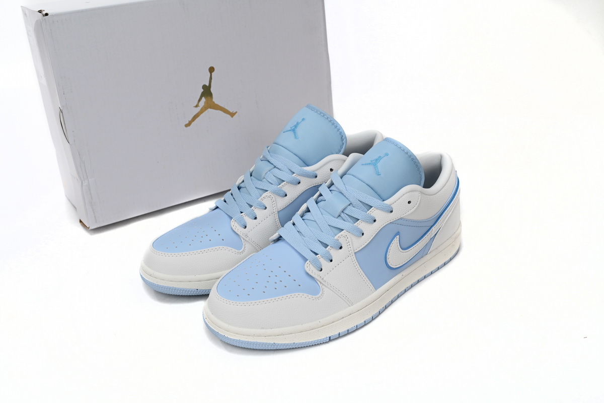 Air Jordan 1 Low Light Blue And White DV1299-104