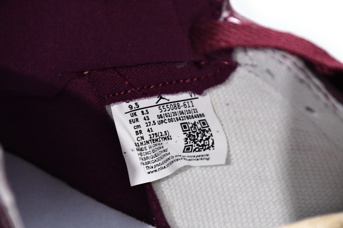 (OG)Air Jordan 1 High OG Bordeaux 555088-611