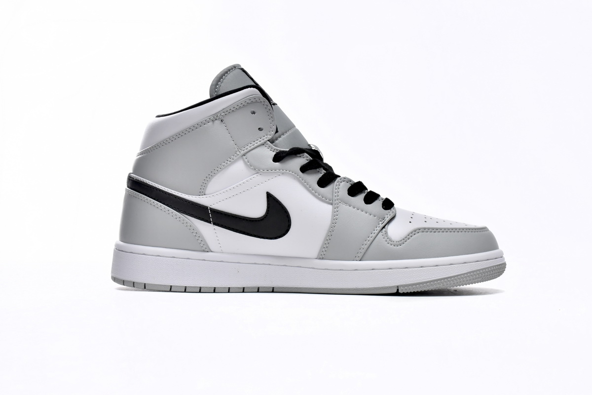 Fake Jordan 1 Mid Light Smoke Grey 554724-092