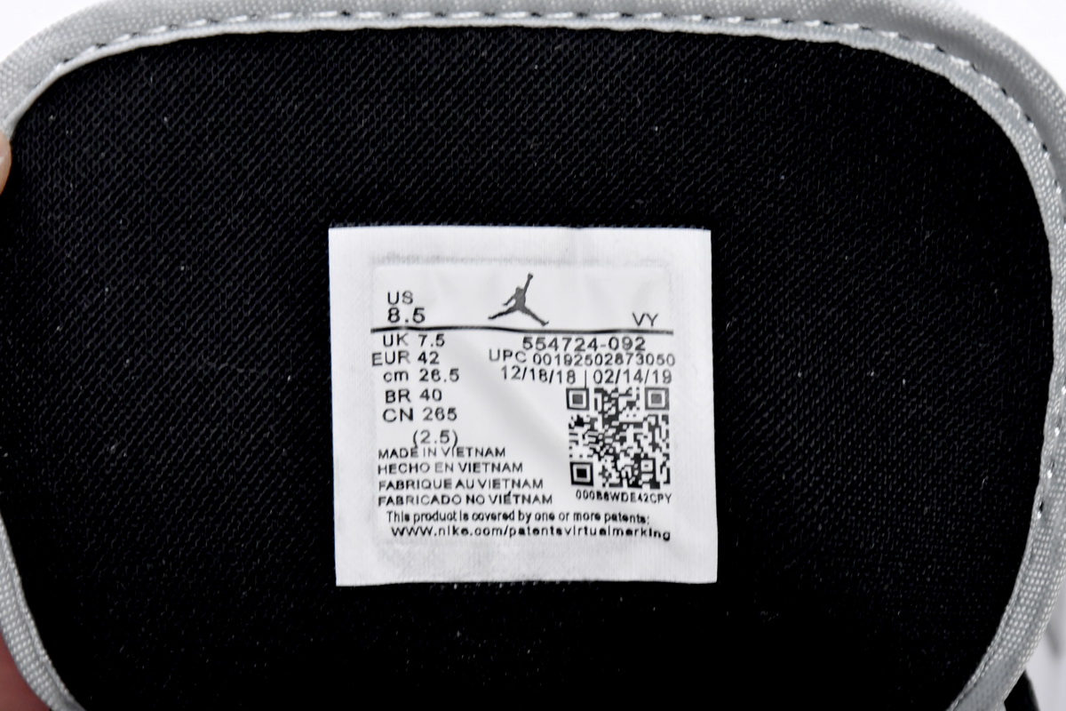 Fake Jordan 1 Mid Light Smoke Grey 554724-092