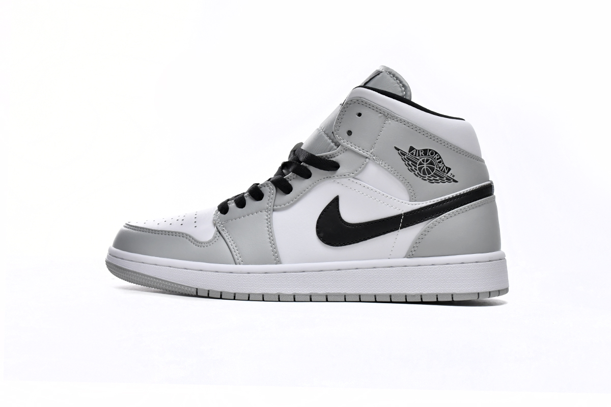 Fake Jordan 1 Mid Light Smoke Grey 554724-092