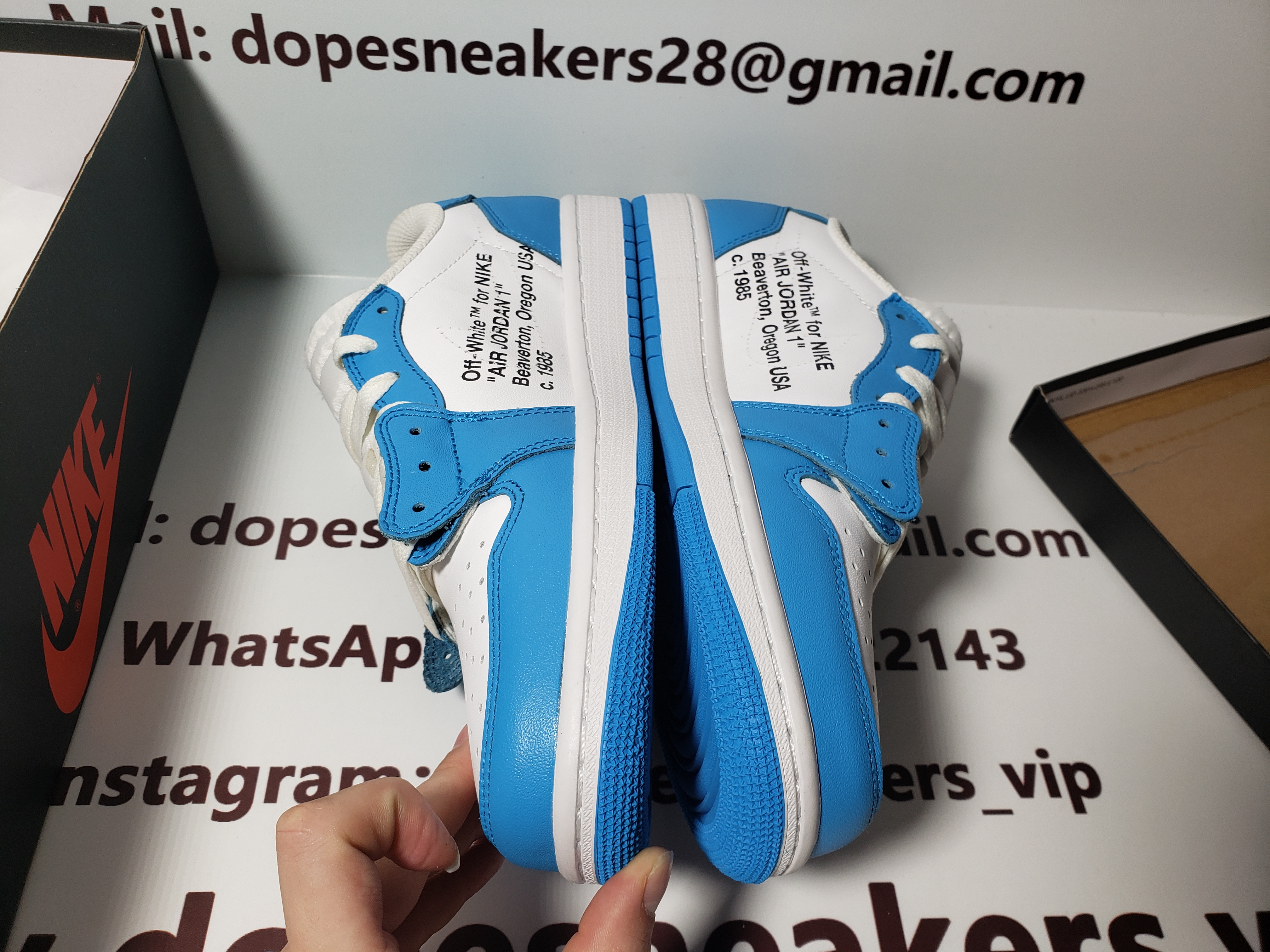 (OG)Off White x Air Jordan 1 low “UNC”ZC0790-148