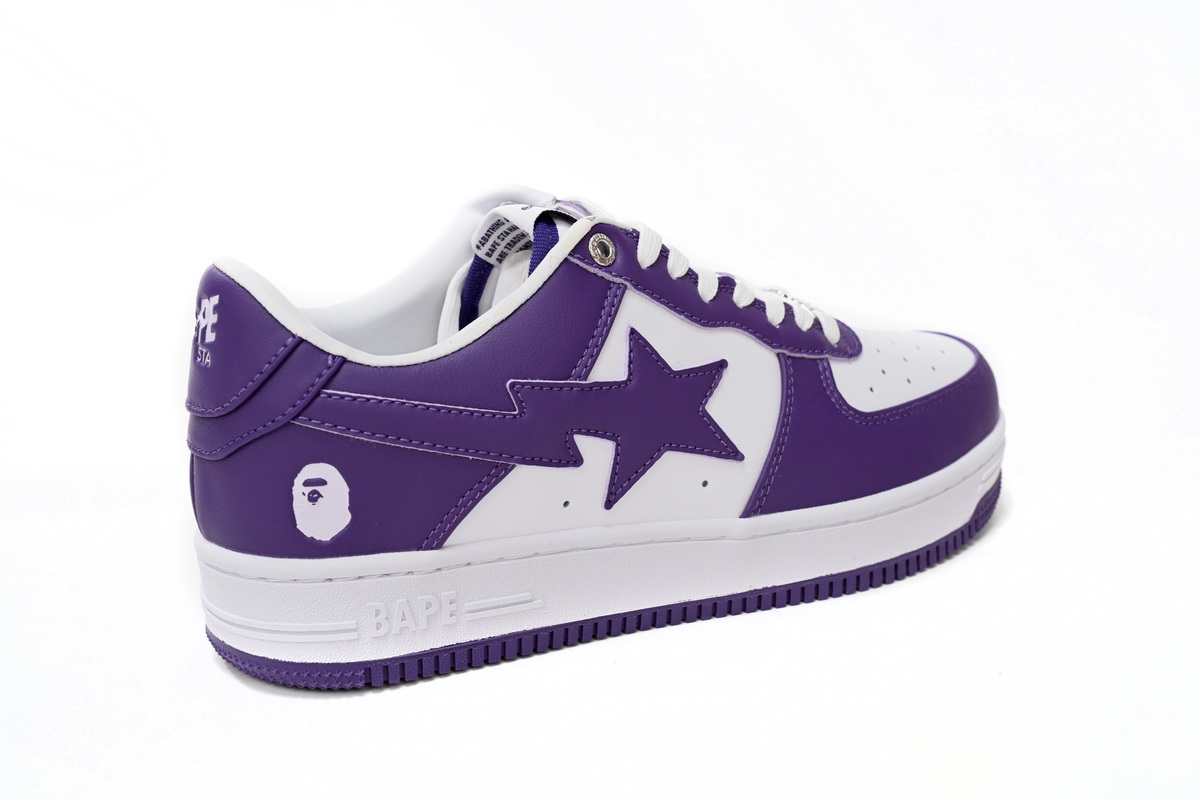 Cheap Fake BapeSta A Bathing Ape Low White Purple 1170 0191 007
