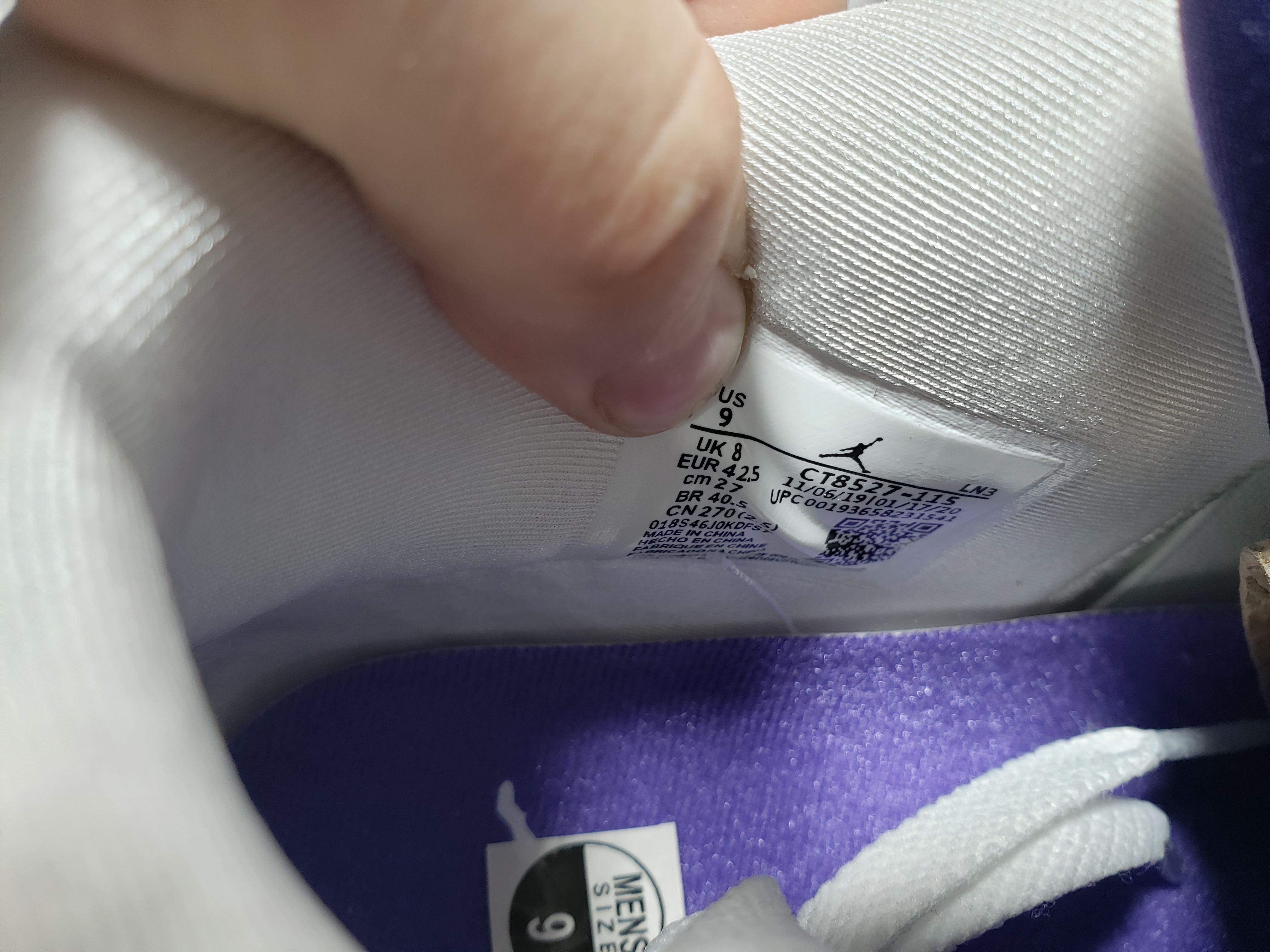 Air Jordan 4 Retro Purple Metallic CT8527-115 (Top Quality)