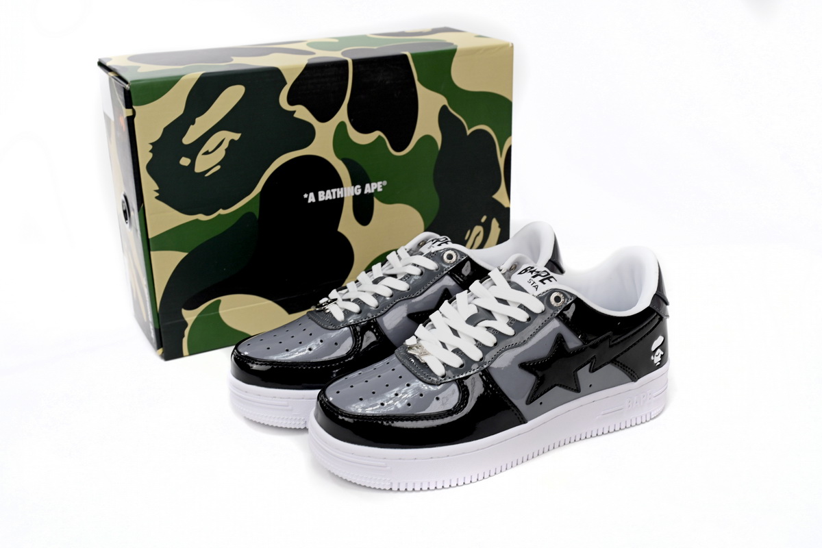 Cheap Fake BapeSta Low Black Grey Baolan 1H20 191 046
