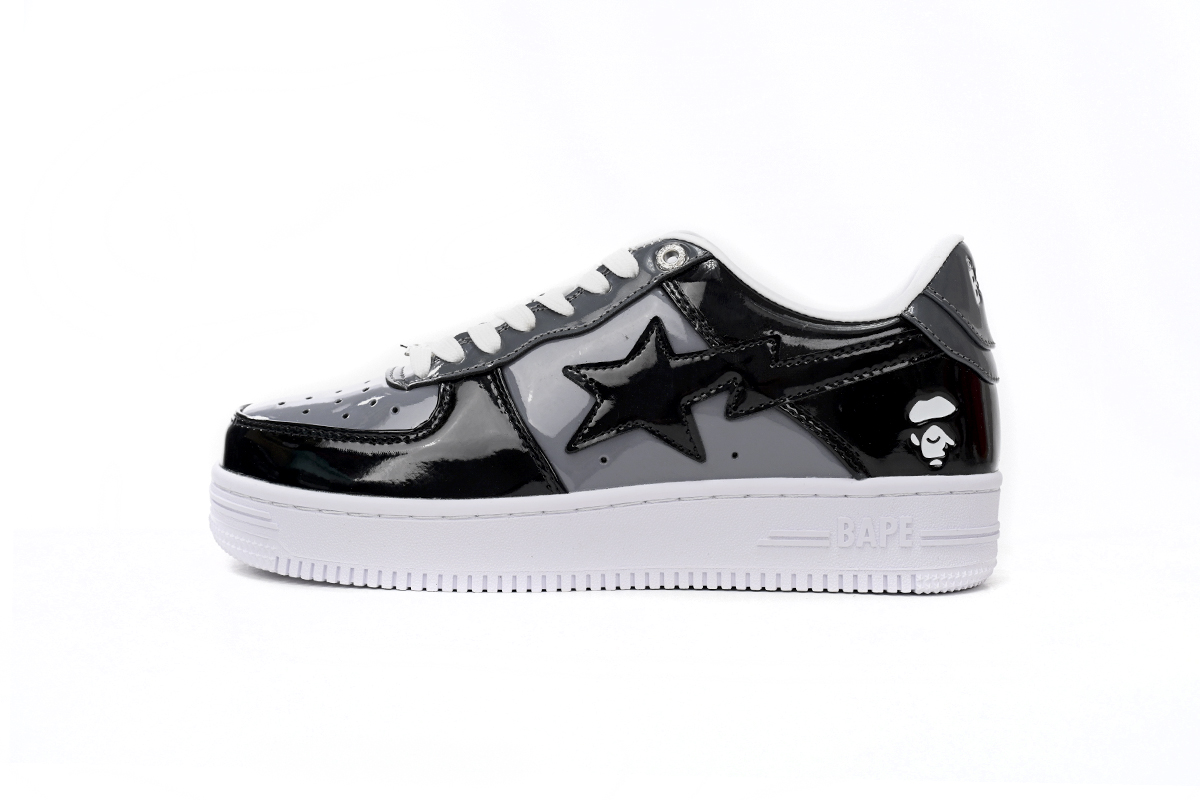 Cheap Fake BapeSta Low Black Grey Baolan  1H20 191 046