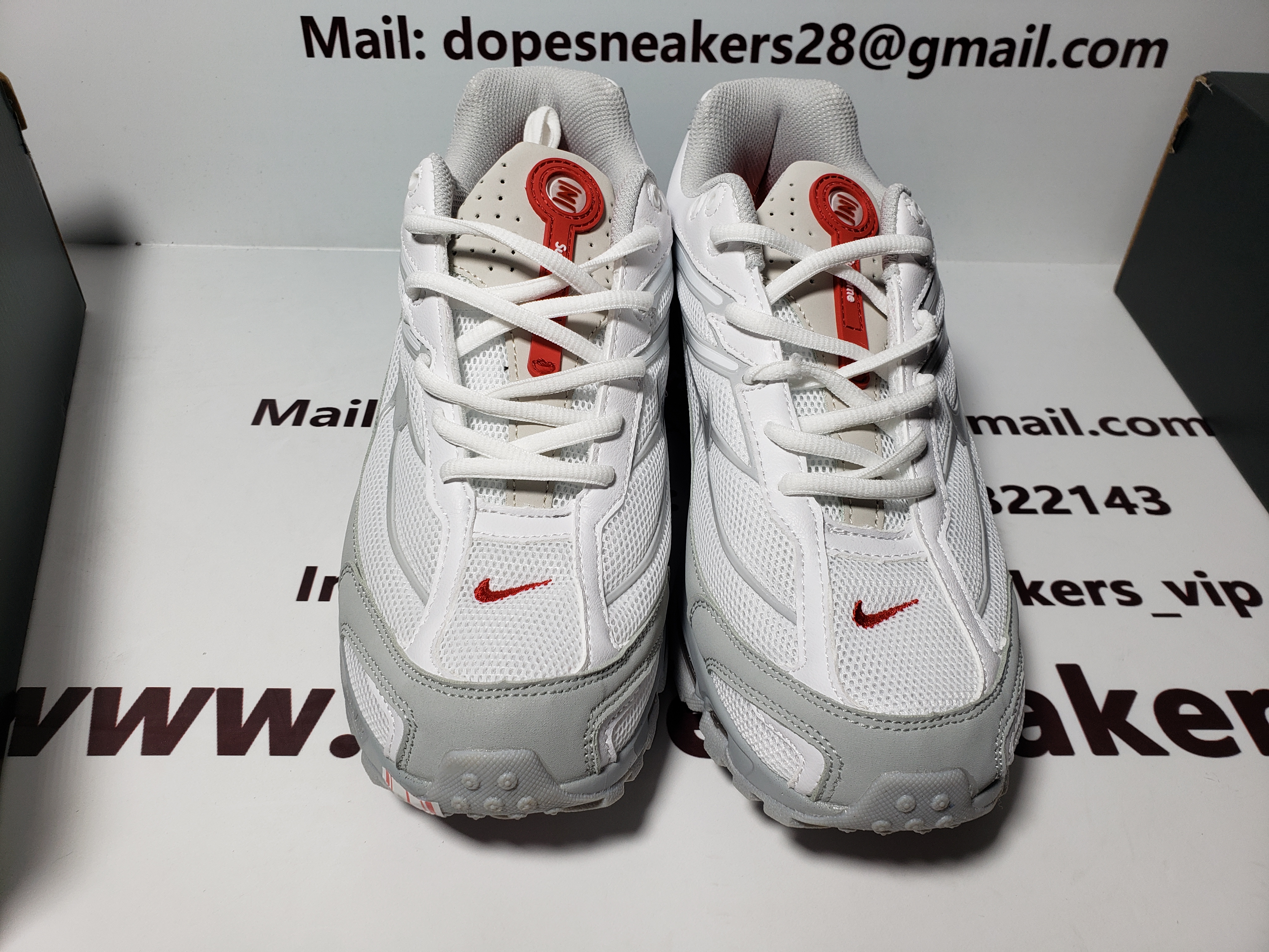 Supreme x nike shox ride 2 white