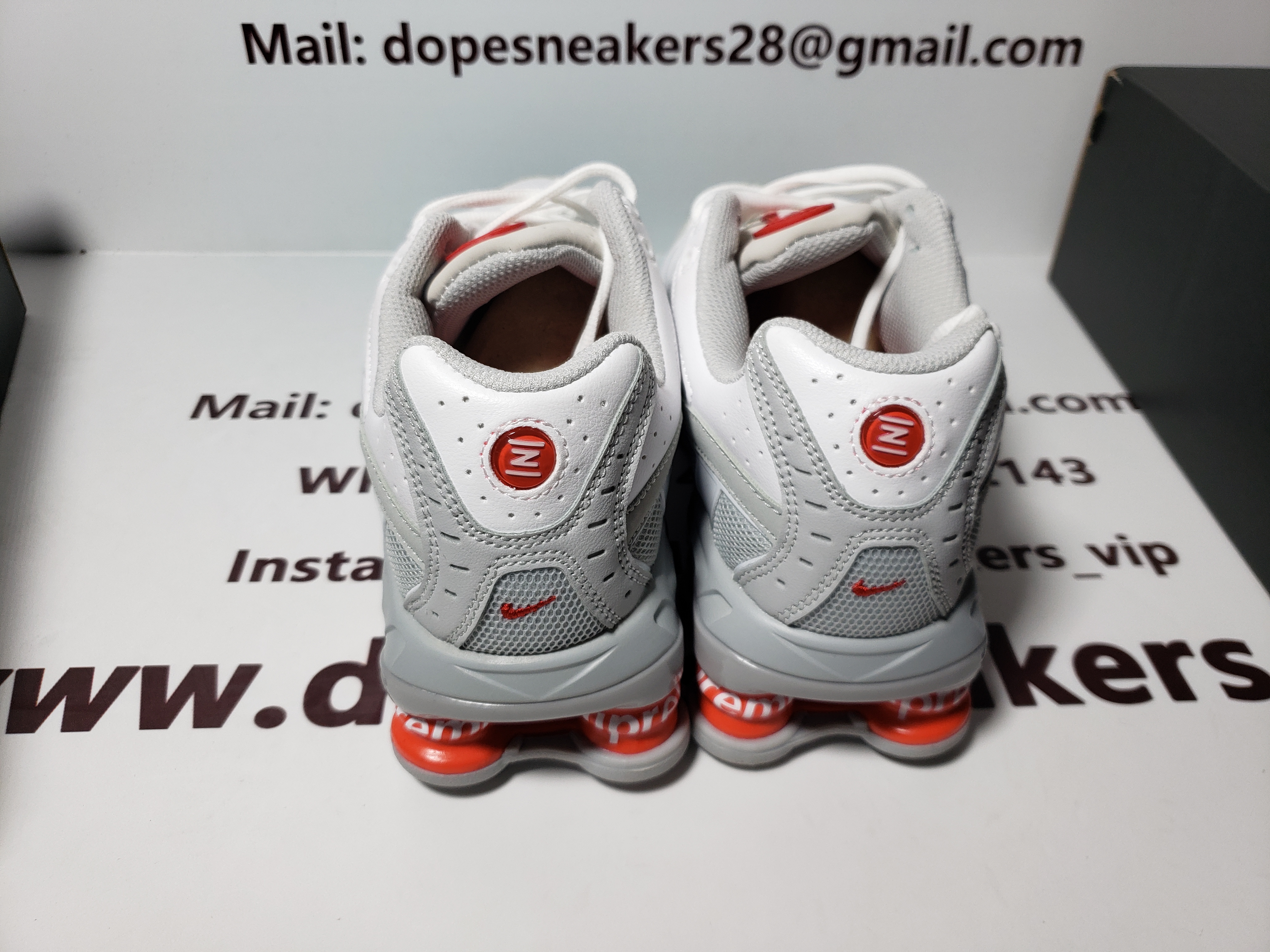 Supreme x nike shox ride 2 white