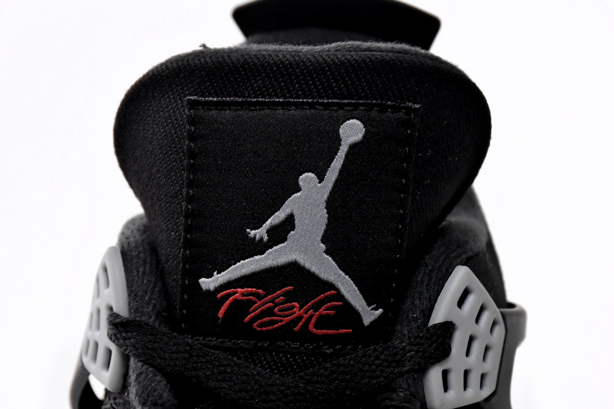 Air Jordan 4 Retro Black Canvas DH7138-006(Top quality )
