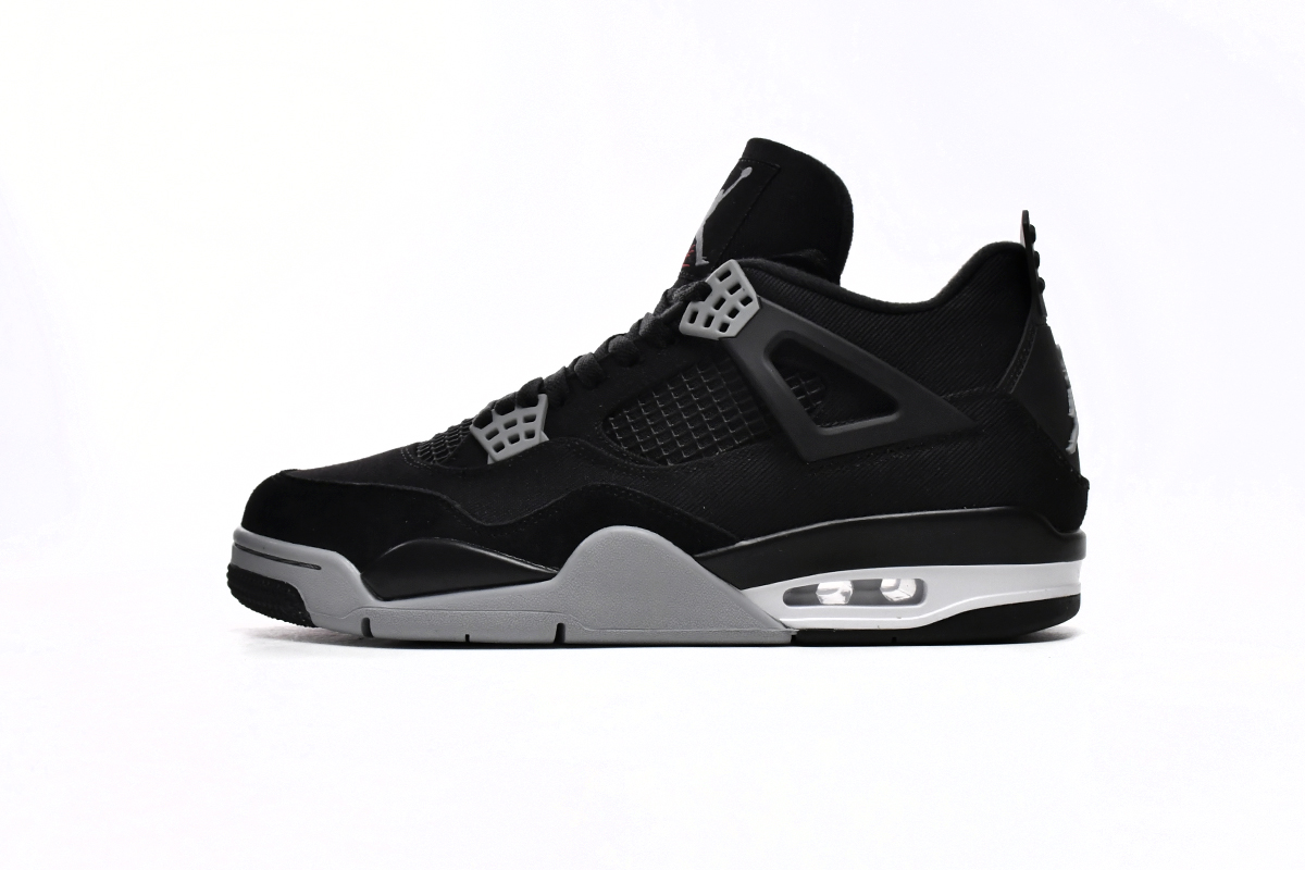 Air Jordan 4 Retro Black Canvas DH7138-006(Top  quality )