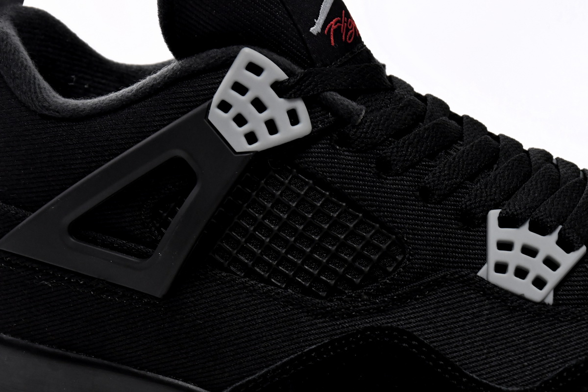 Air Jordan 4 Retro Black Canvas DH7138-006(Top quality )