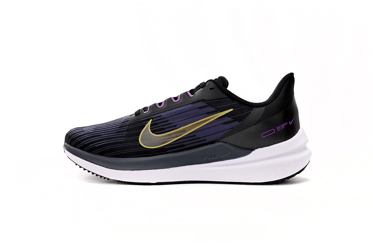 Nike Air Winflo 9 Black Blue and Yellow DD6203-007