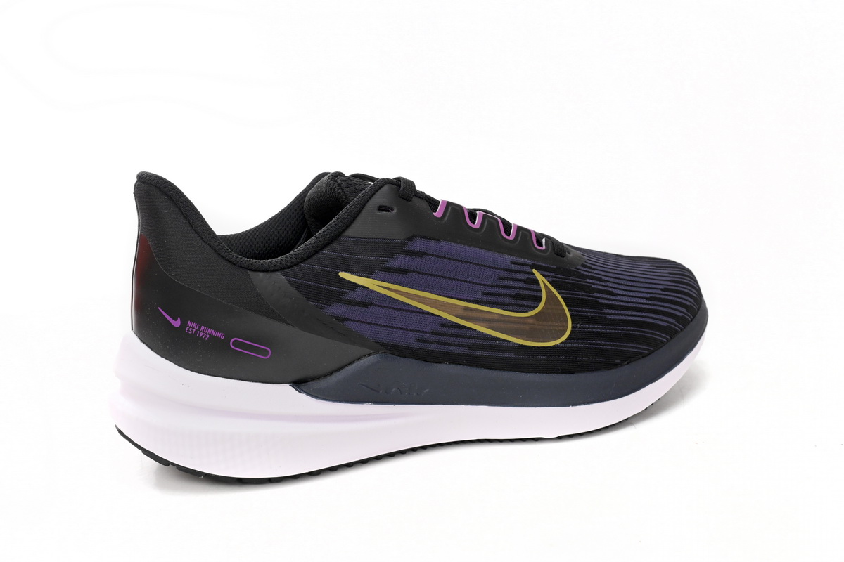 Nike Air Winflo 9 Black Blue and Yellow DD6203-007