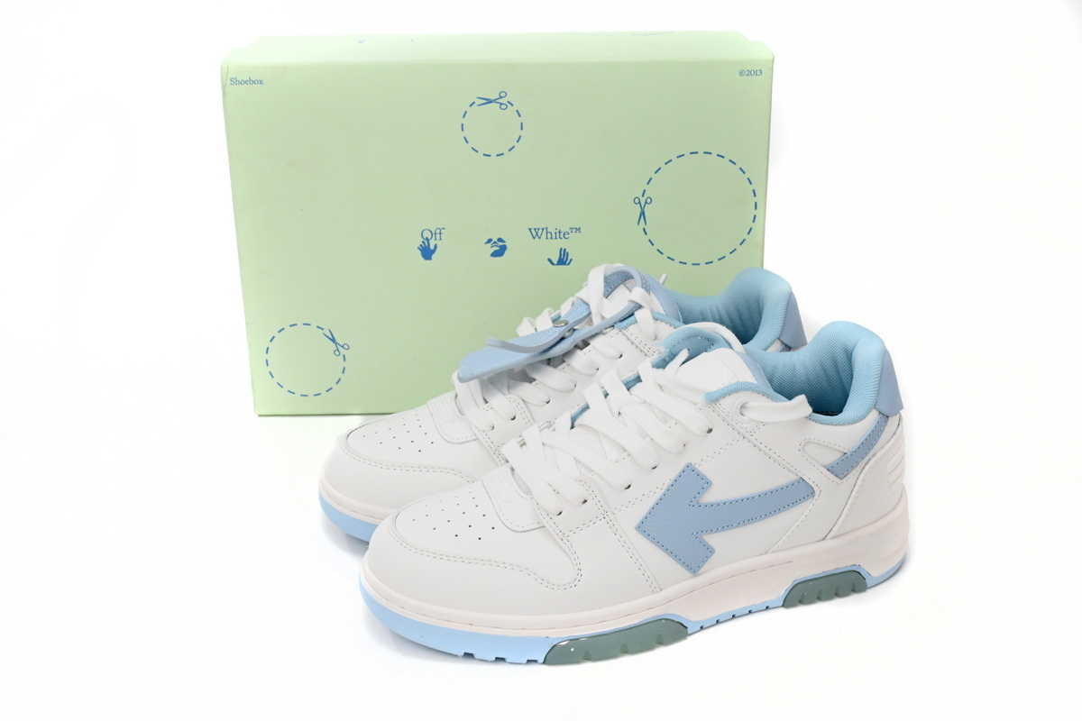 OFF-WHITE Out Of Office OOO 30 MM Low Tops White Light Blue OMIA189C99LEA0010145