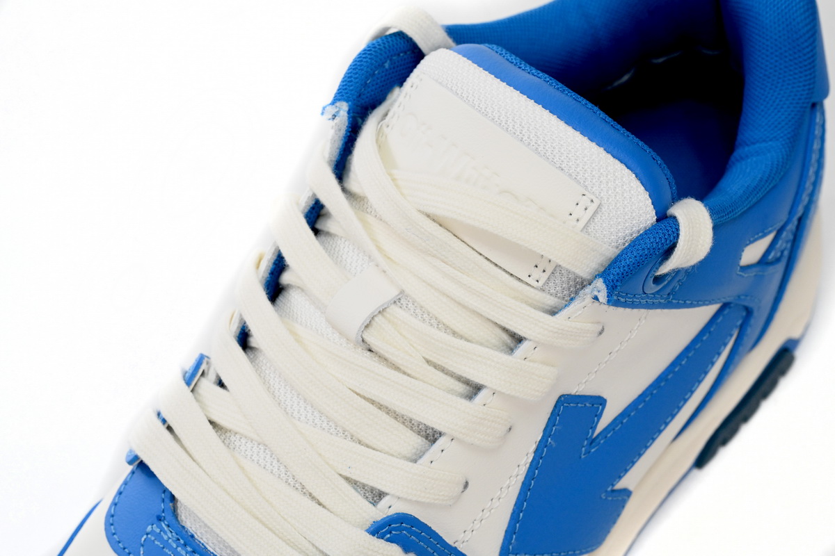 OFF-WHITE Out Of Office OOO Low Tops White Blue OMIA189F22LEA0014501