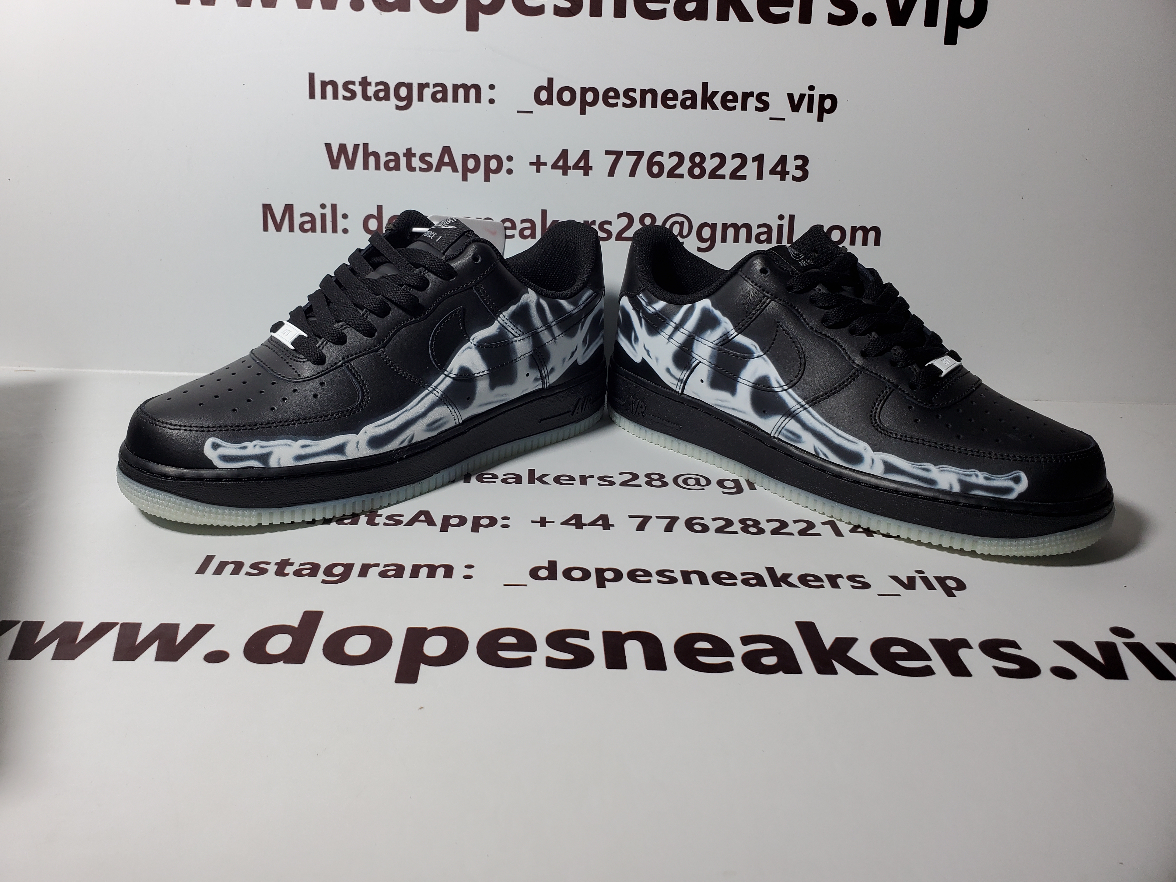 Nike air Force Black Skeleton Halloween (2019) BQ7541 001