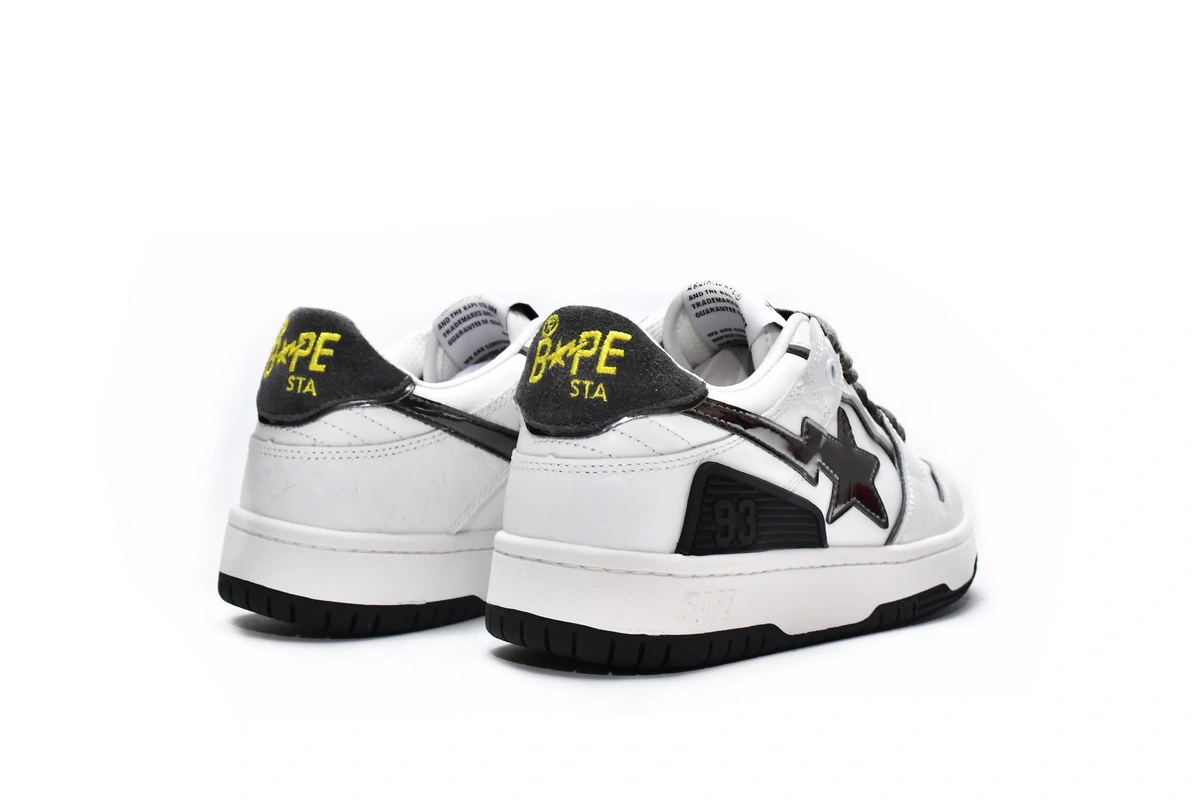 A Bathing Ape Bape SK8 Sta White Silver 001FWH801020_WHT_A