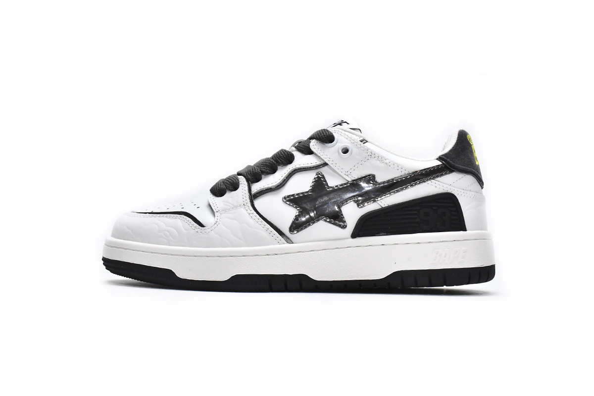 A Bathing Ape Bape SK8 Sta White Silver 001FWH801020_WHT_A