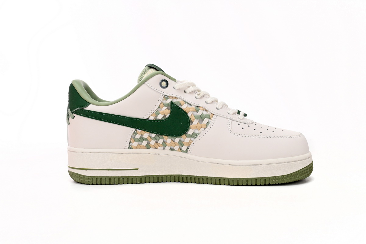 Nike Air Force 1 Low '07 Premium NAI-KE Bamboo Weave Sail Gorge Green FN0369-100