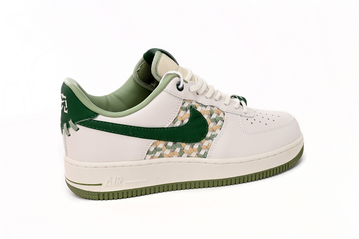 Nike Air Force 1 Low '07 Premium NAI-KE Bamboo Weave Sail Gorge Green FN0369-100