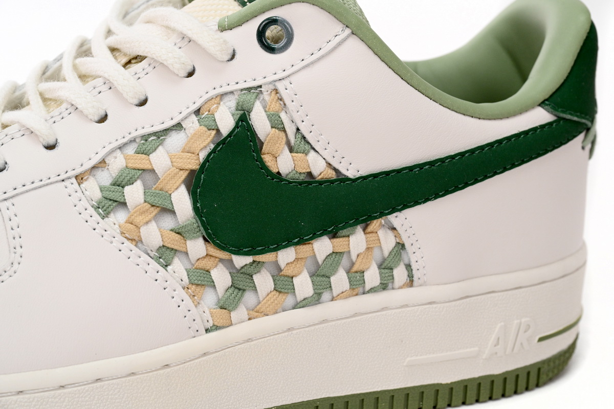 Nike Air Force 1 Low '07 Premium NAI-KE Bamboo Weave Sail Gorge Green FN0369-100