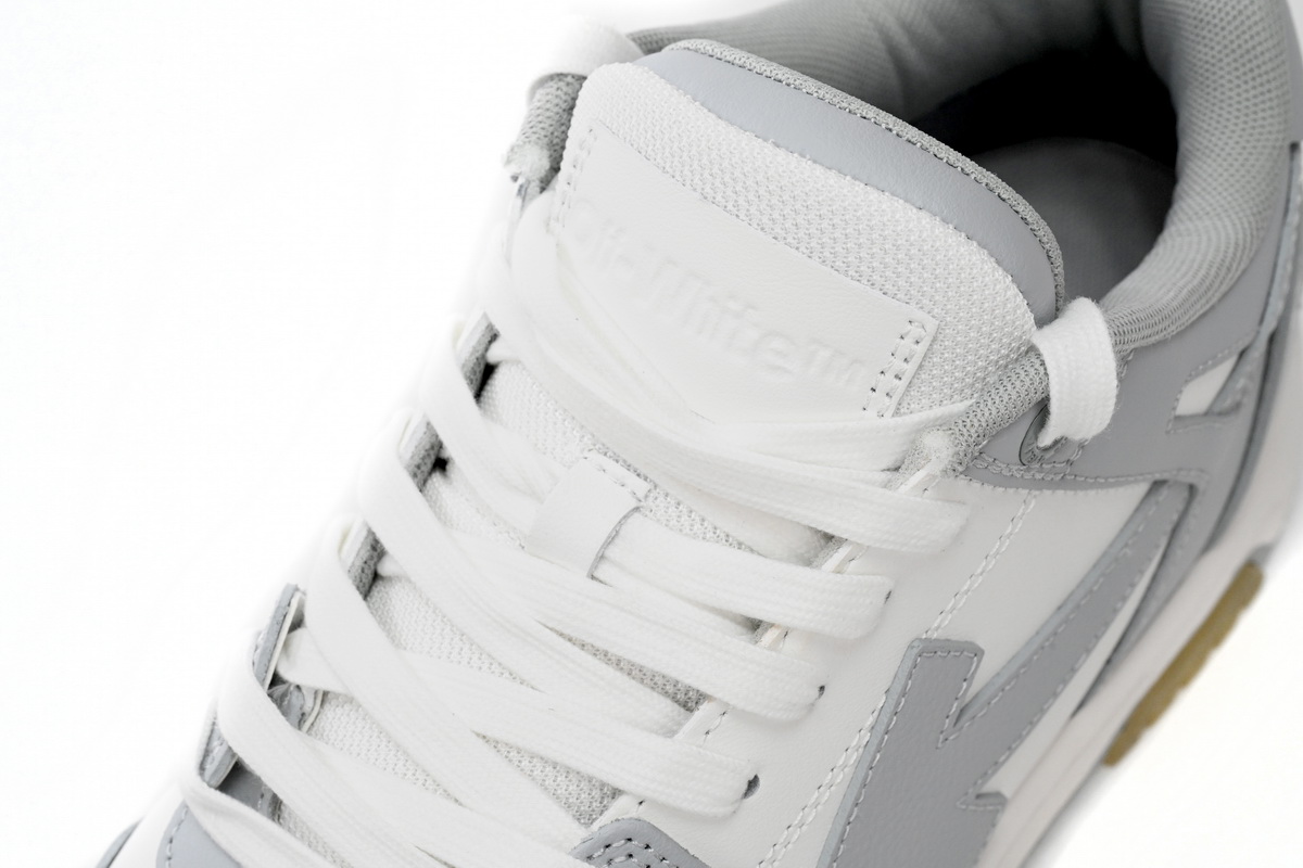 OFF-WHITE Out Of Office "OOO" Low Tops Grey White OMIA189 C99LEA00 40901