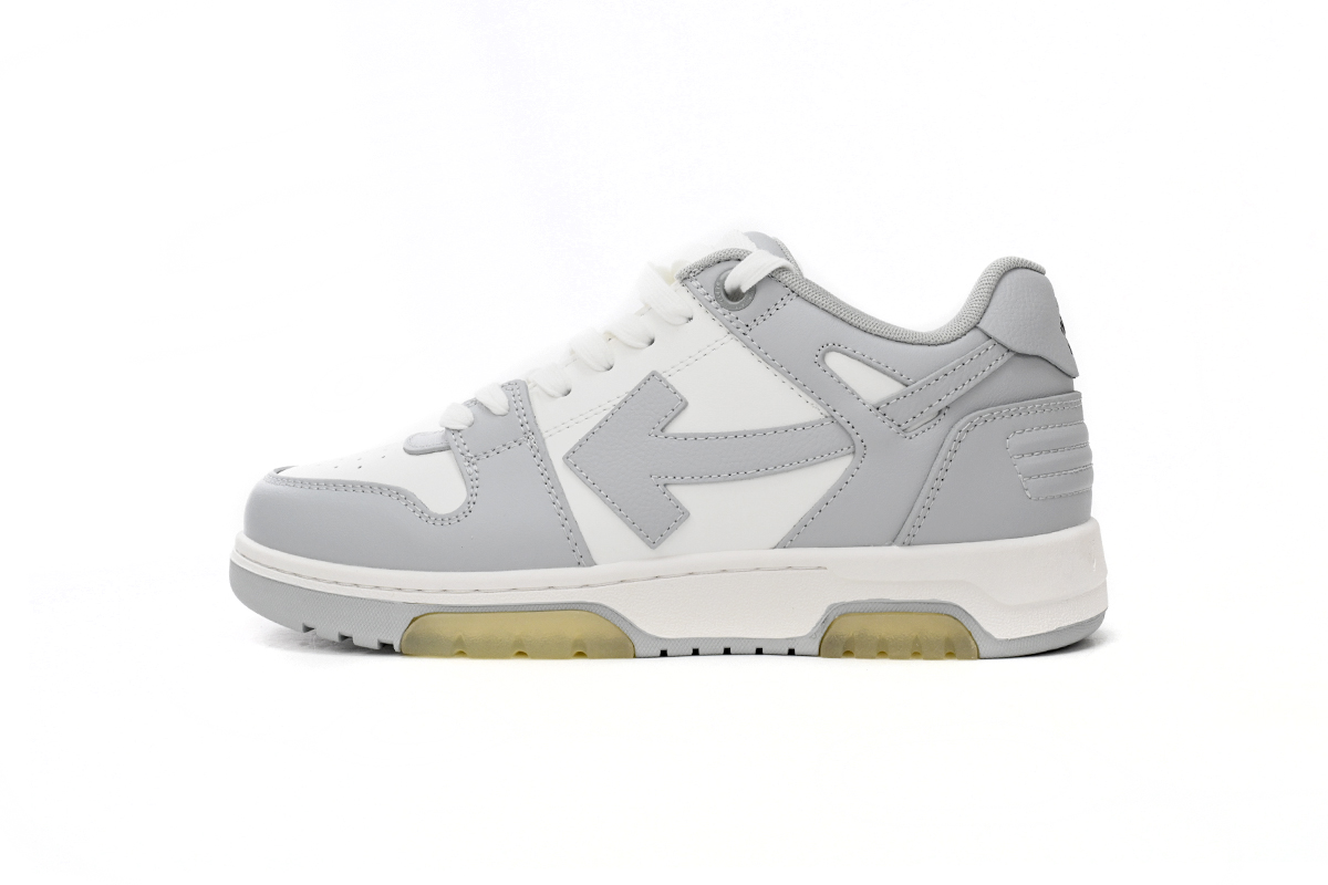 OFF-WHITE Out Of Office "OOO" Low Tops Grey White OMIA189 C99LEA00 40901