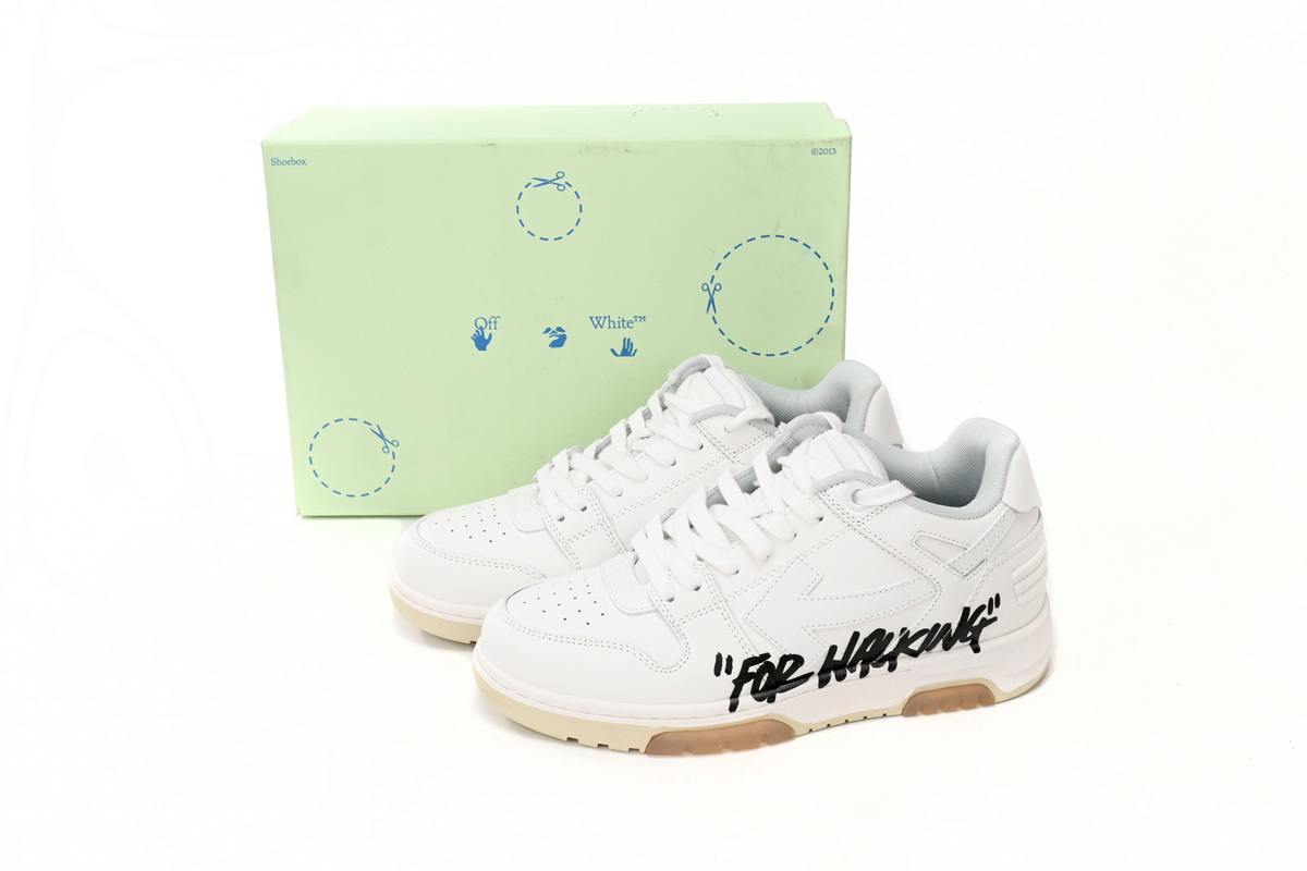 OFF-WHITE Out Of Office OOO Low Tops For Walking White Black OMIA189R21 LEA00 20101