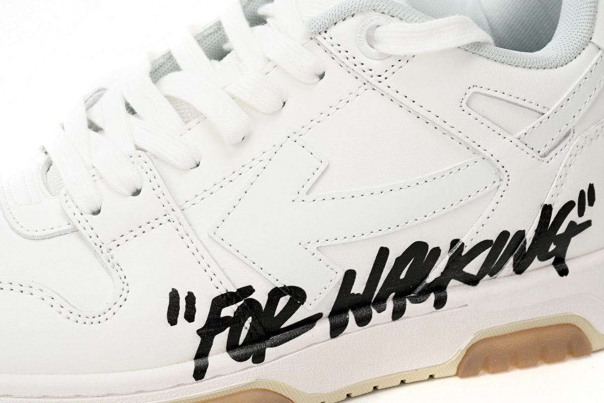 OFF-WHITE Out Of Office OOO Low Tops For Walking White Black OMIA189R21 LEA00 20101