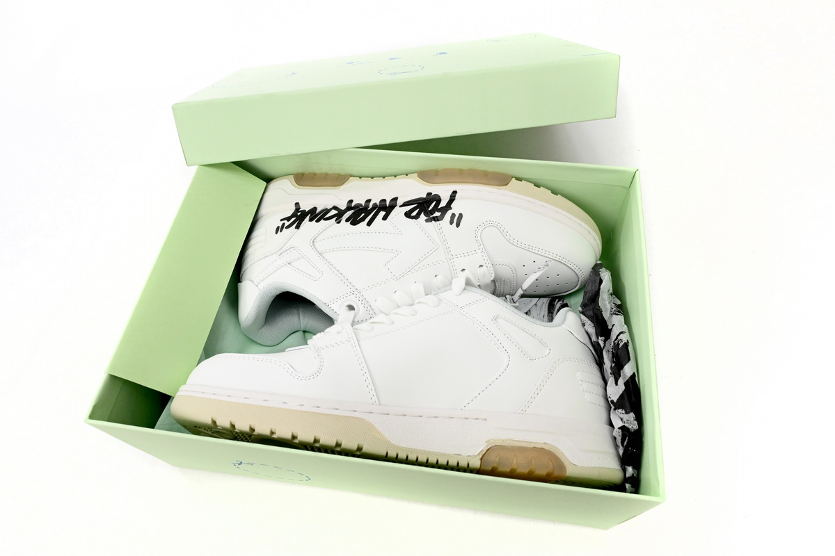 OFF-WHITE Out Of Office OOO Low Tops For Walking White Black OMIA189R21 LEA00 20101