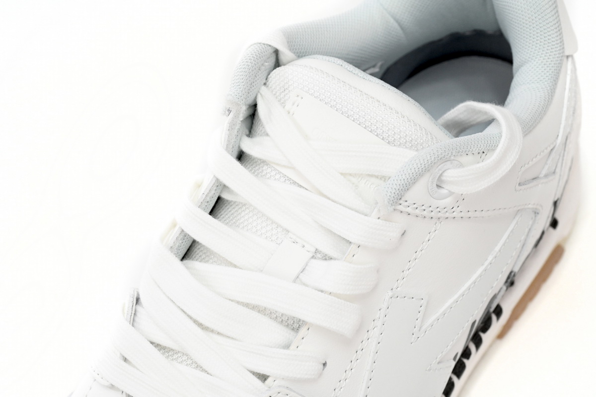 OFF-WHITE Out Of Office OOO Low Tops For Walking White Black OMIA189R21 LEA00 20101