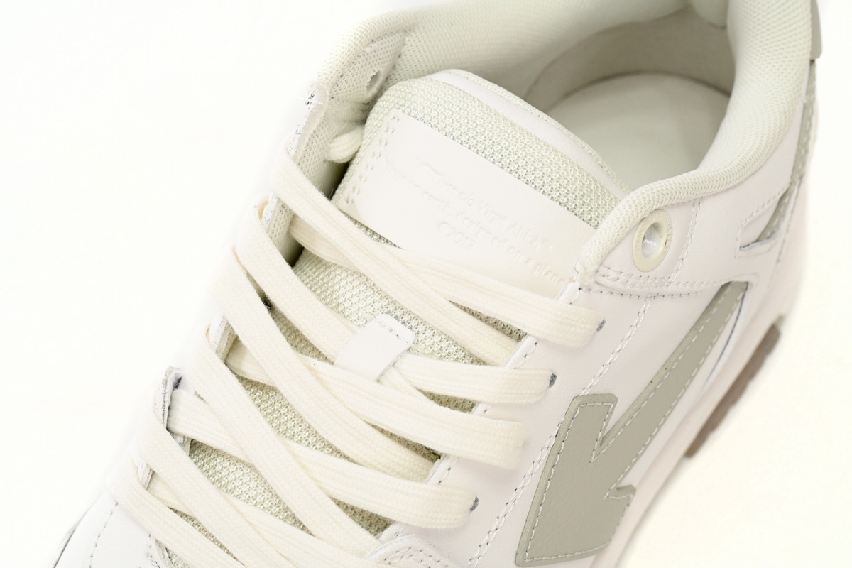 OFF-WHITE Out Of Office "OOO" Low Tops White Grey 2021 OMIA189F21LEA0010161
