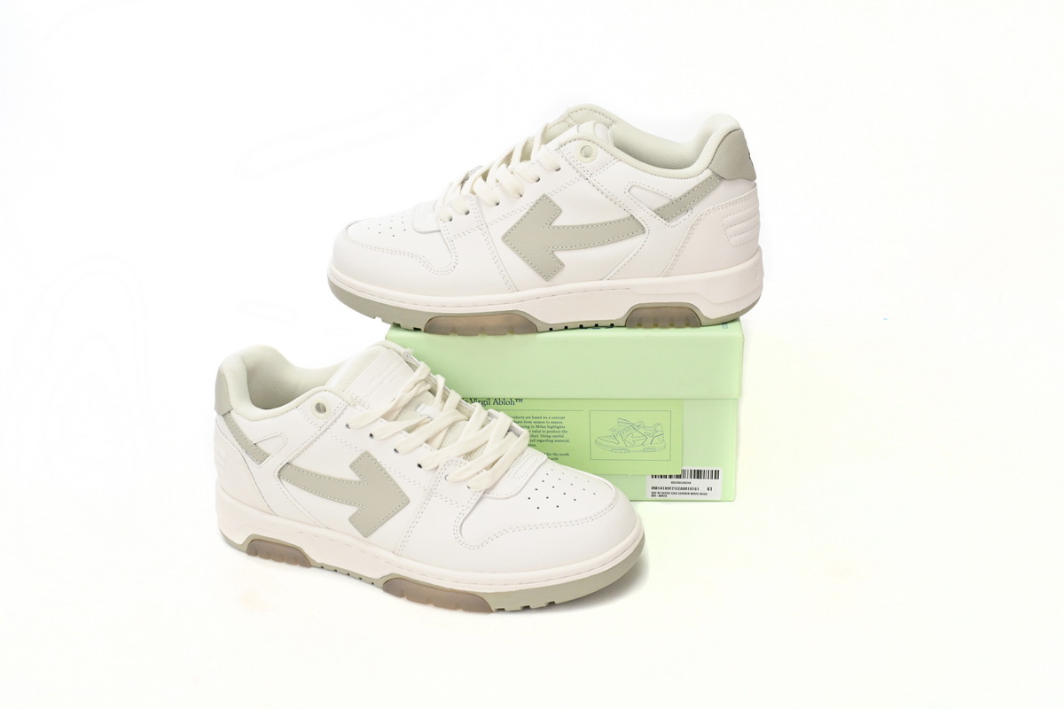 OFF-WHITE Out Of Office "OOO" Low Tops White Grey 2021 OMIA189F21LEA0010161